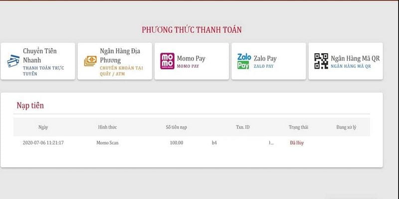 Giới thiệu về hệ thống nạp tiền AE888